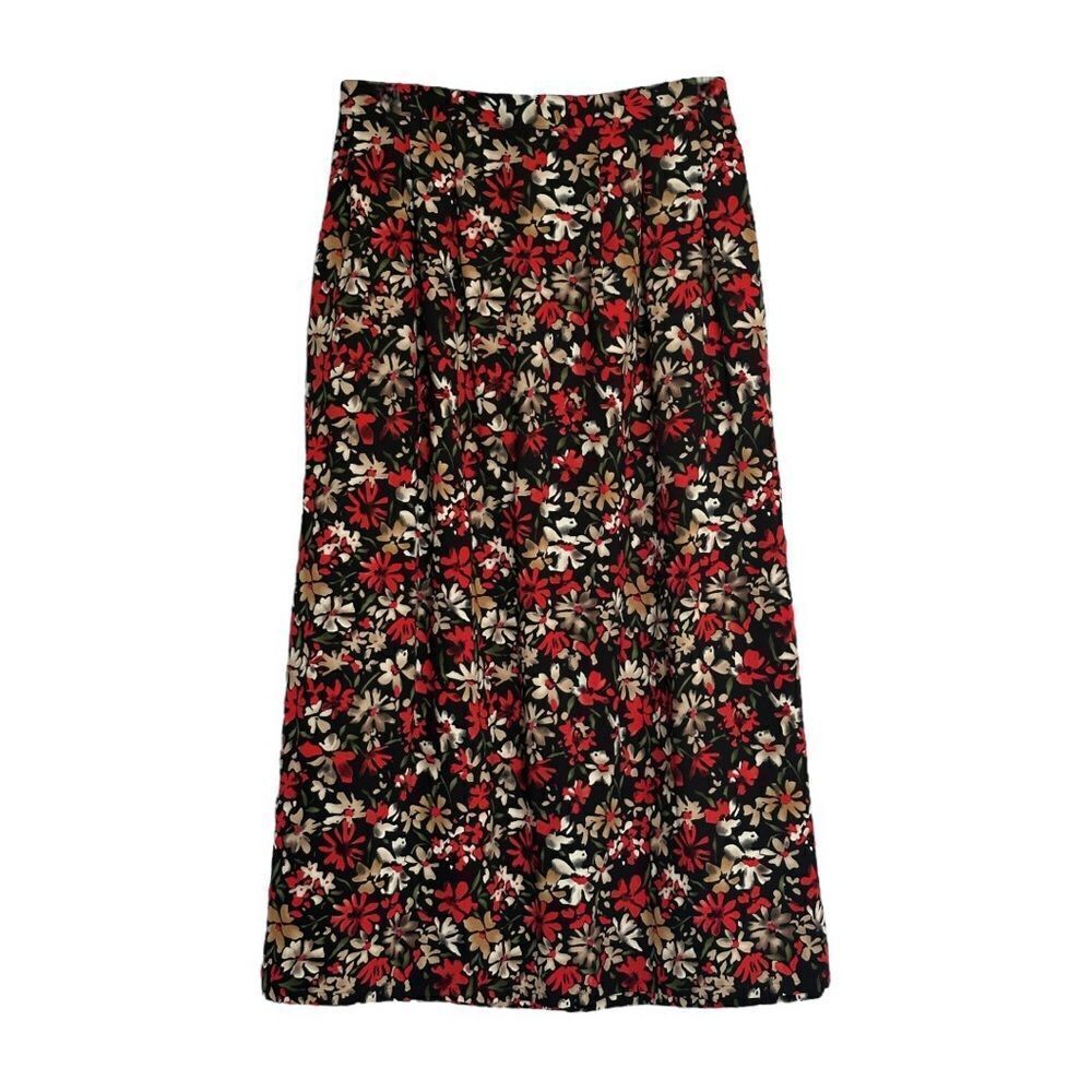 Vintage Sag Harbor Woman Floral Print Boho Midi Skirt Size 2X